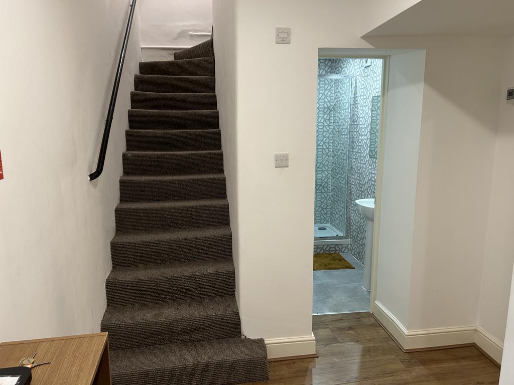 The flat entrance via the staircase
