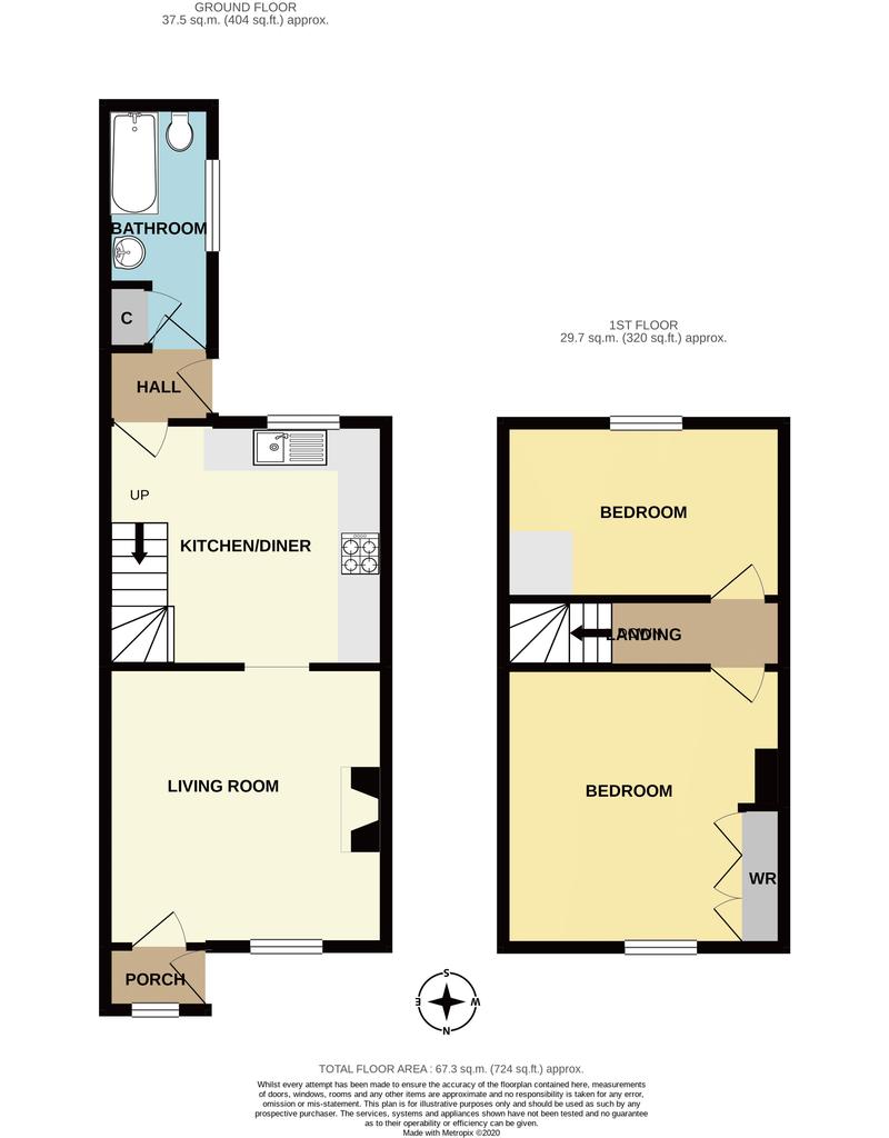 shutewater hill, taunton 2 bed terraced house for sale - £