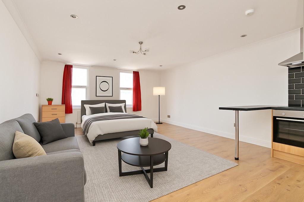 Virtual living and bedroom