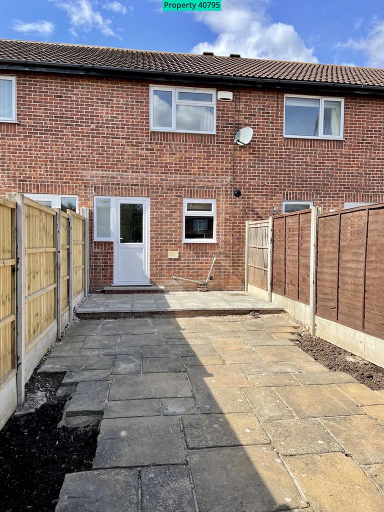 Rear patioed garden