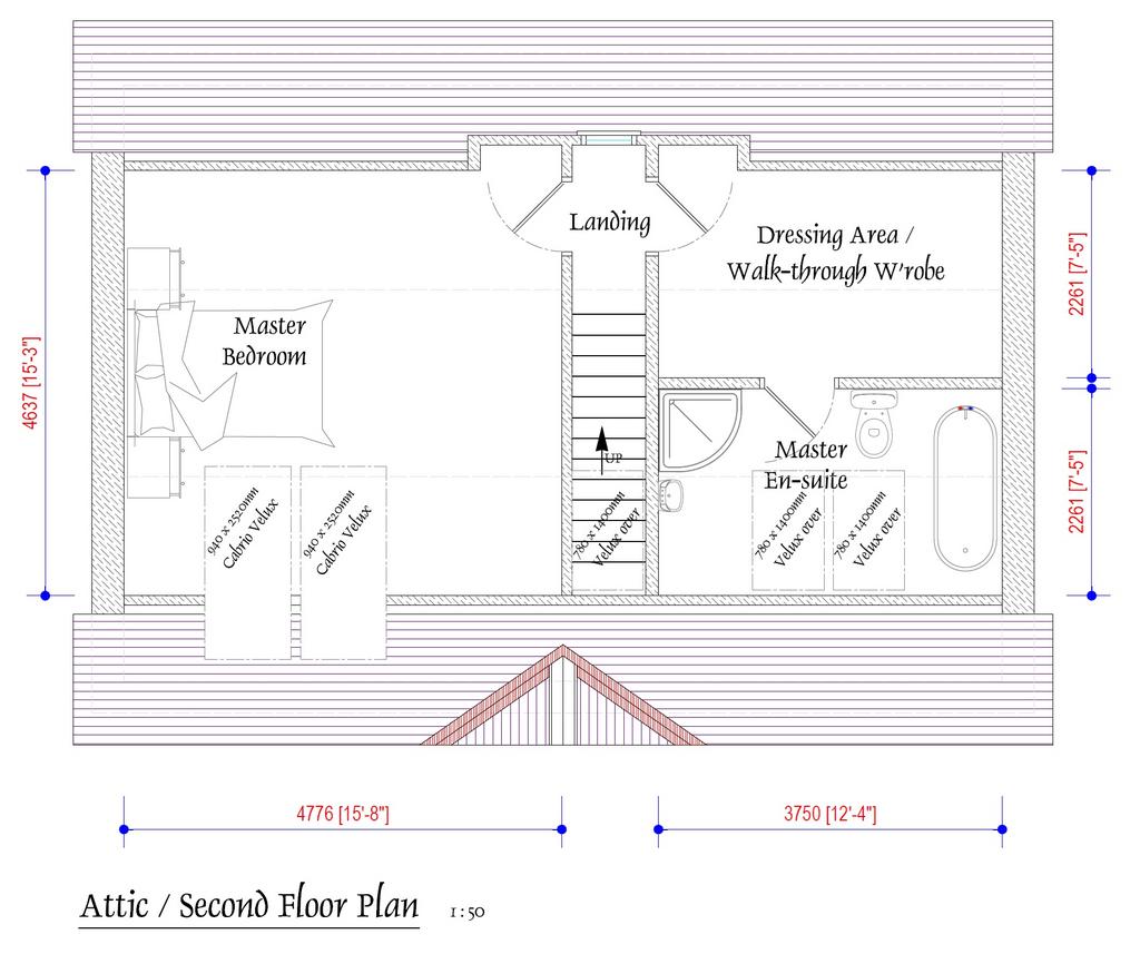 Attic/second floor plan