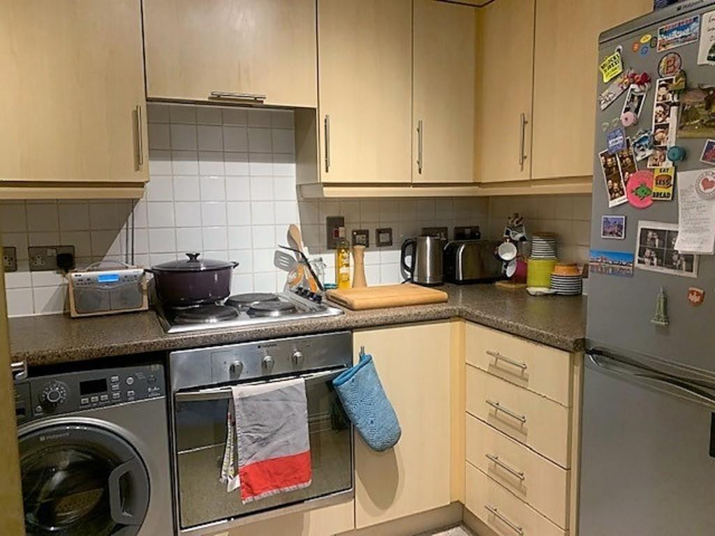 Kitchen now white doors