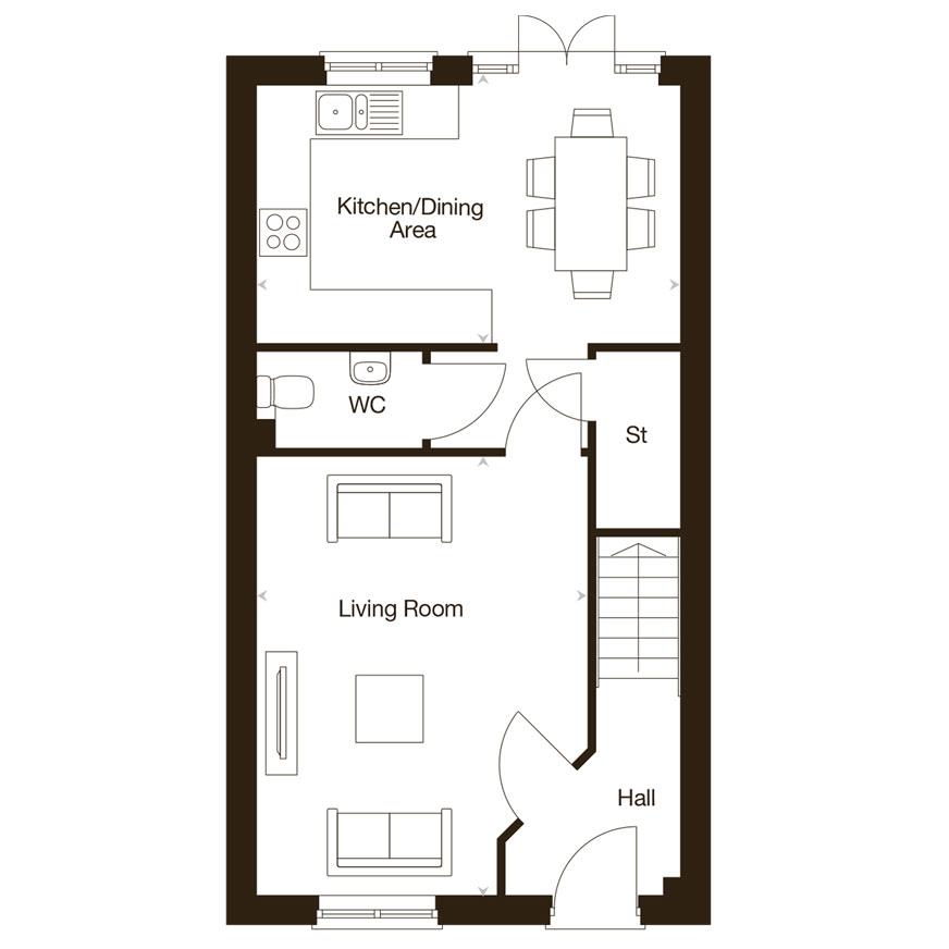 The Cranford - Plot 617 at Clover Place at Croft Gardens, Hyde End Road ...