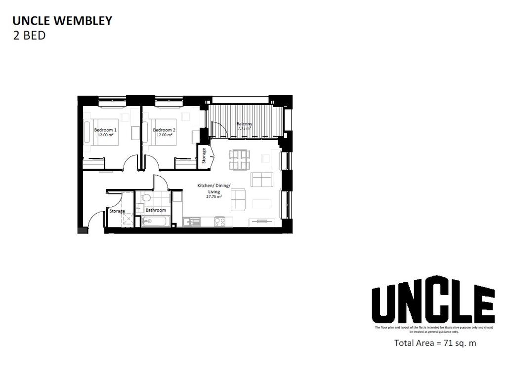 Floor Plan 2 Bedr...
