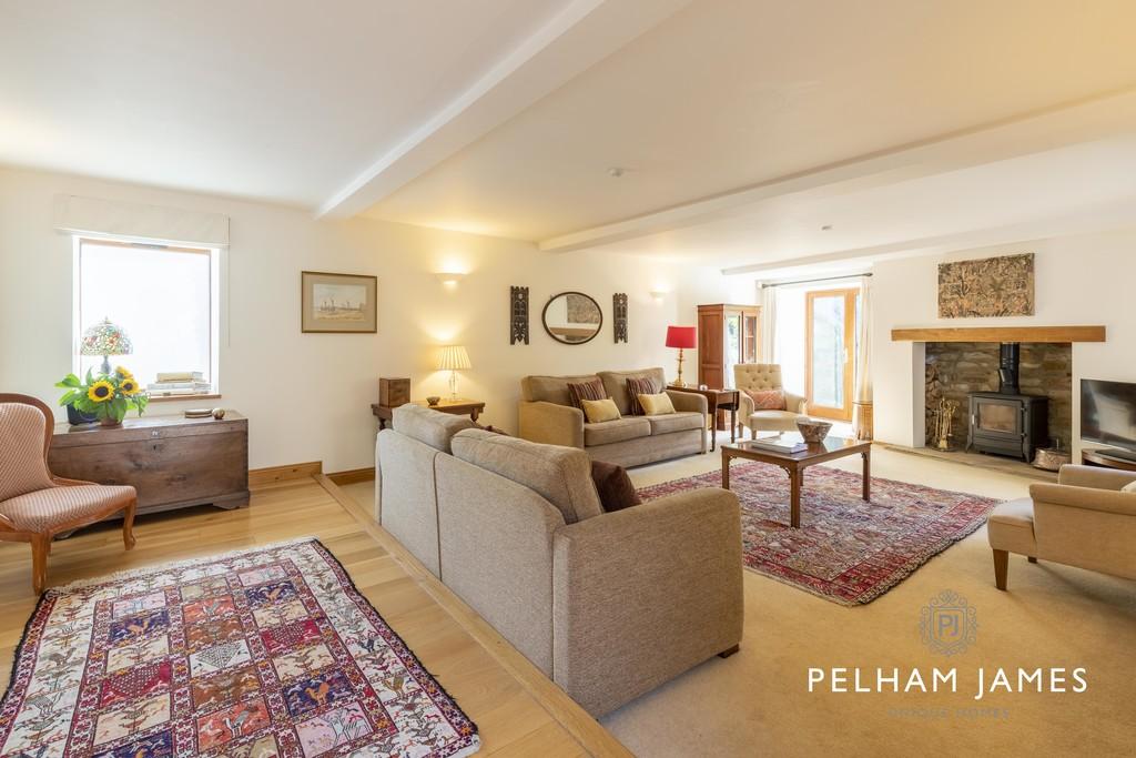 Sitting room with wood burning stove