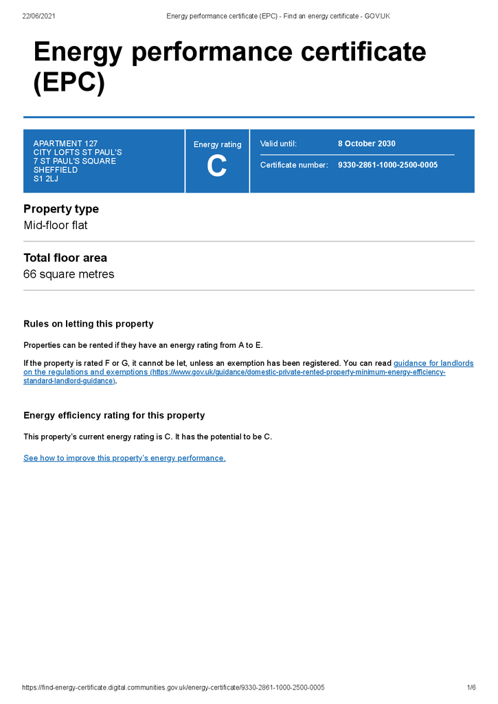 EPC Certificate