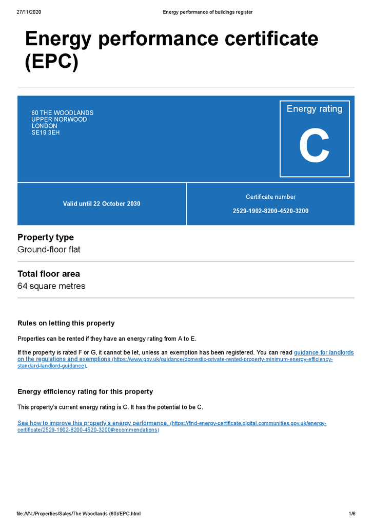 EPC Certificate
