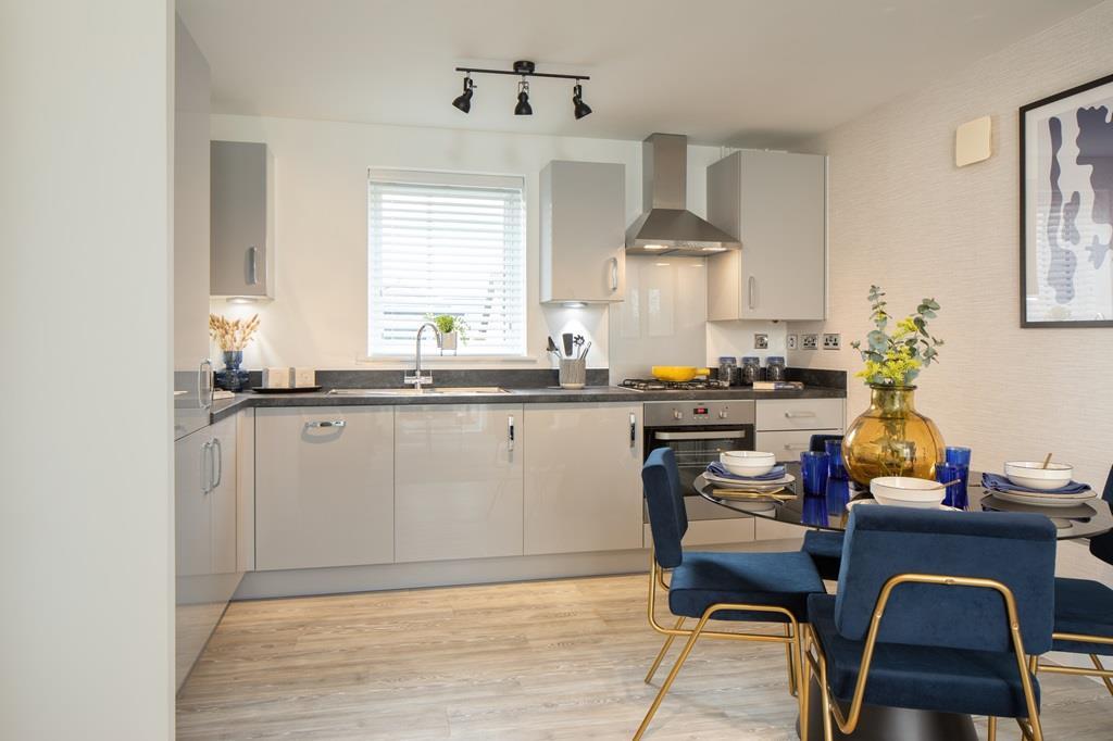 Inside view of the kitchen in the Coleford, 2 bedroom apartment.