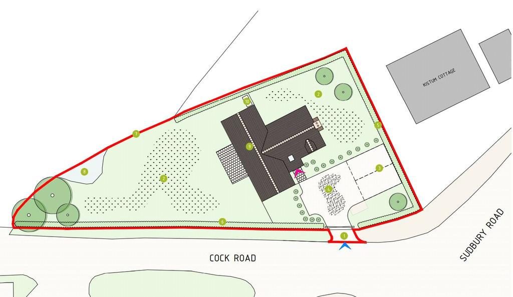 Building Plot, Cock Road, Little Maplestead, Halstead, Essex Land £