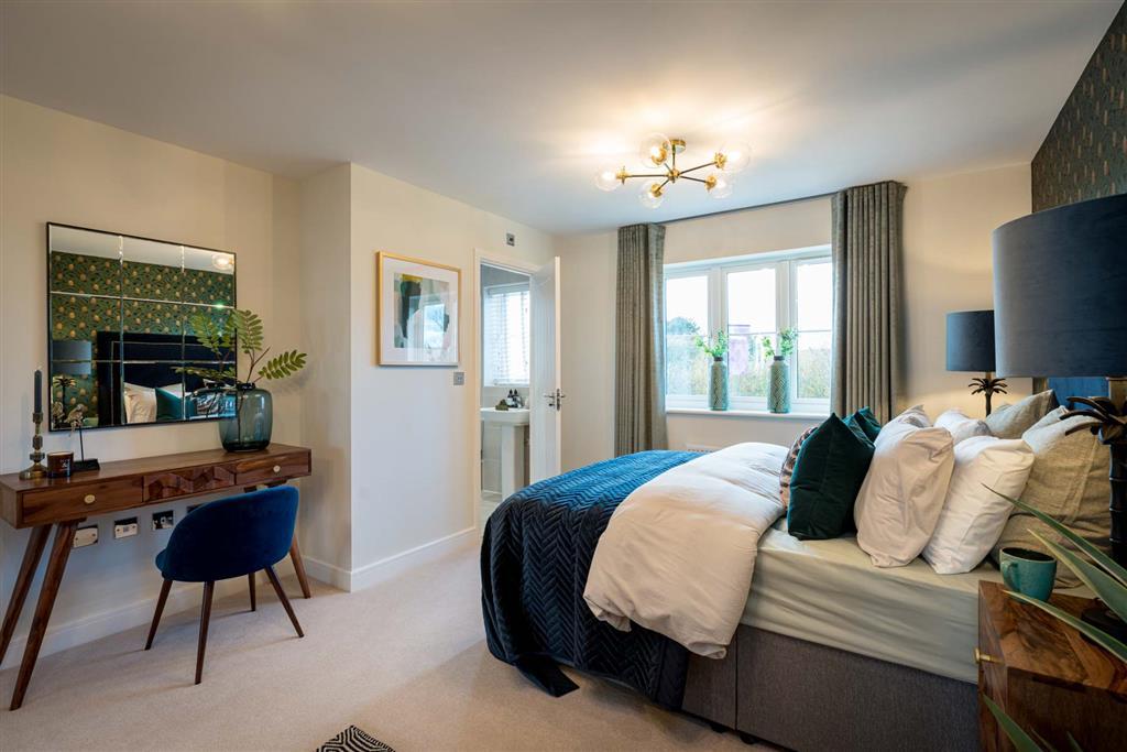 Large windows flood the room with light