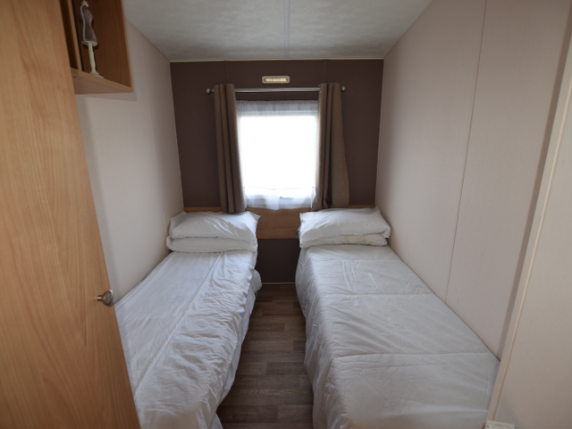 The caravan comes with double glazing and central