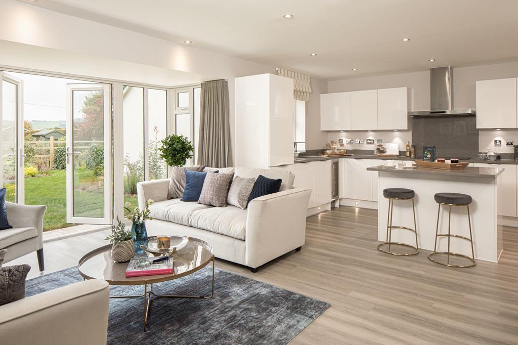 Open plan kitchen in the Manning Show Home at Braid Park