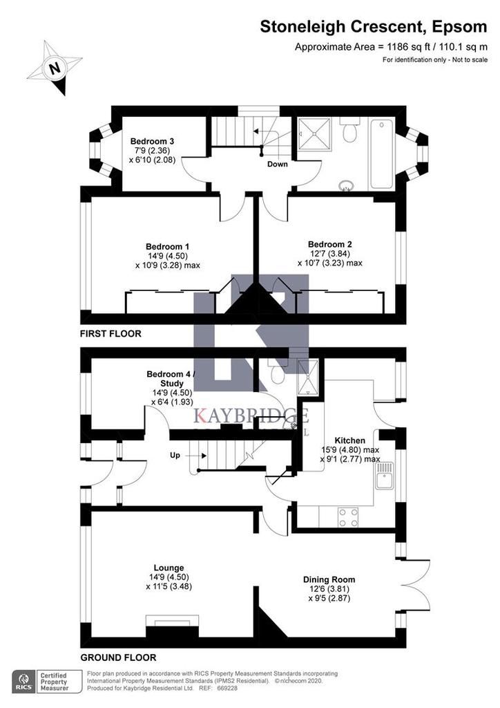 Stoneleigh Crescent, Epsom 4 bed semidetached house for sale £700,000