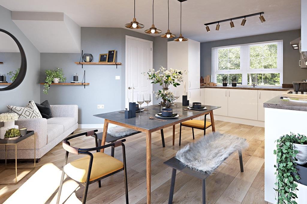 CGI internal view of the Eskdale kitchen/dining area