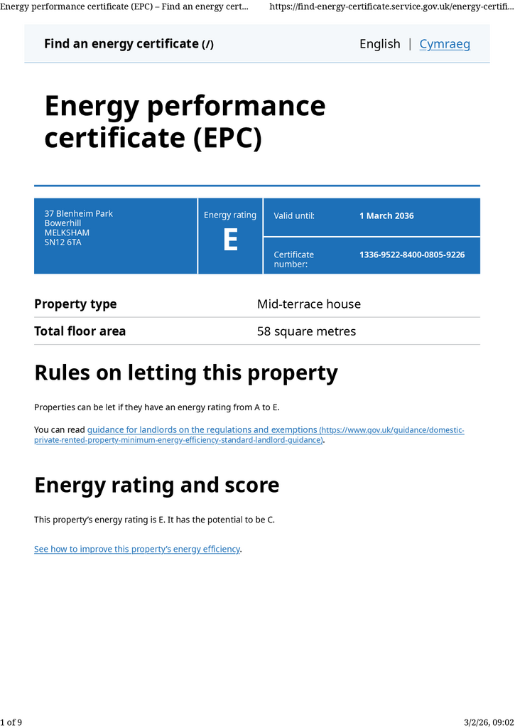 EPC Certificate