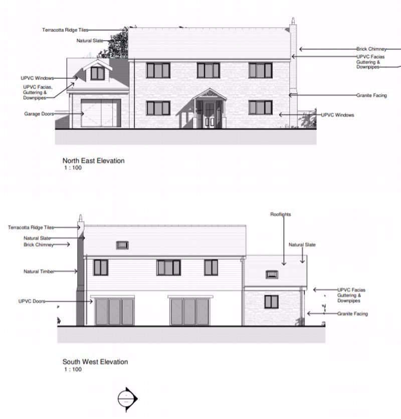 NE and SW elevations