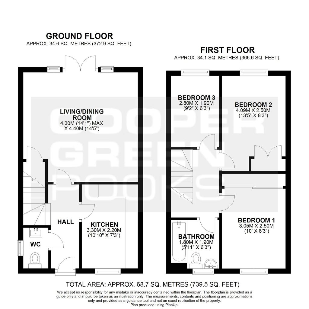 Murrell Way, Sutton Grange, Shrewsbury 3 bed end of terrace house for