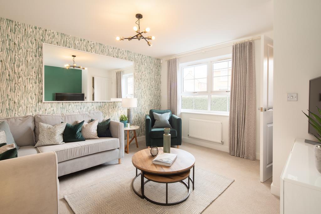 Open plan lounge in the Roseberry, a 2 bedroom home at Madgwick Park Chichester