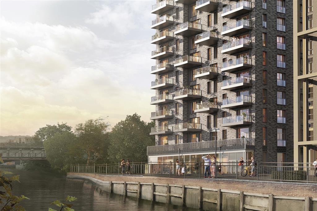 Computer Generated Image of Osiers Square - The Creek