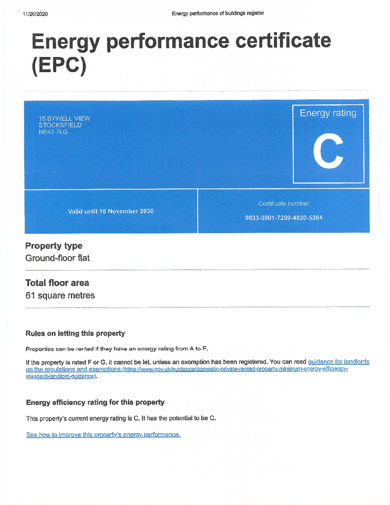 EPC Certificate