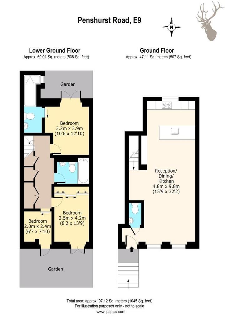 Penshurst Road, London 3 bed duplex £900,000