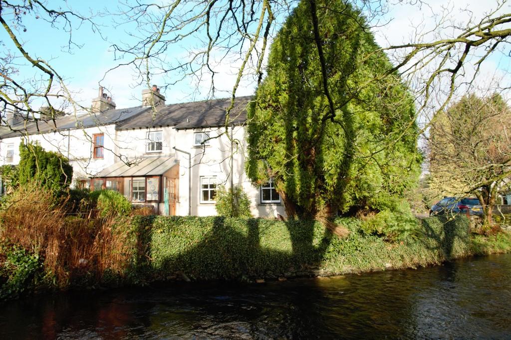 Rear aspect across the river bank