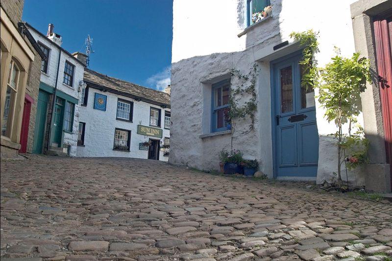 Cobble street in...