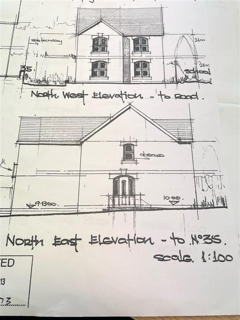 Side view of proposed development