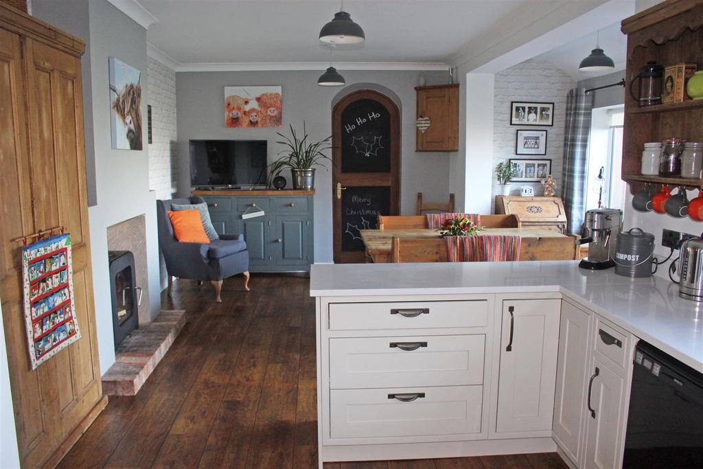 Kitchen with family dining room