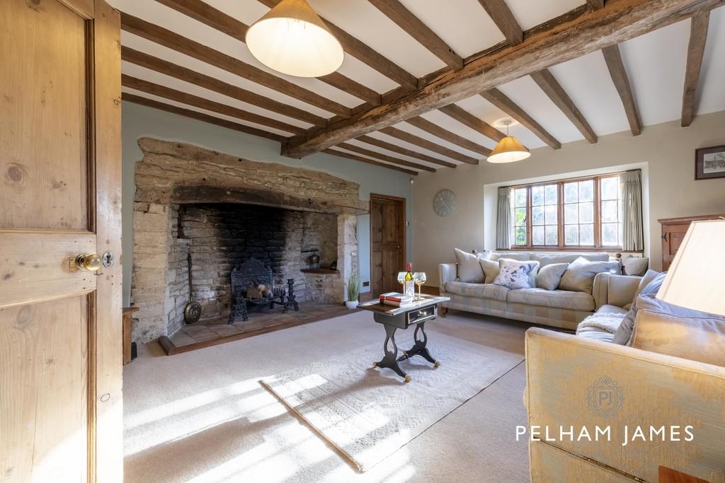 Sitting room with fireplace