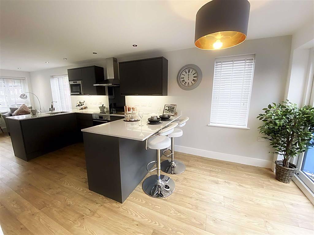 Family Room with Dining Area and Kitchen