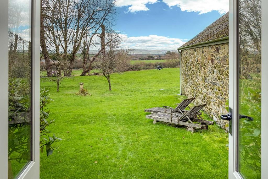 View over rear garden from Study