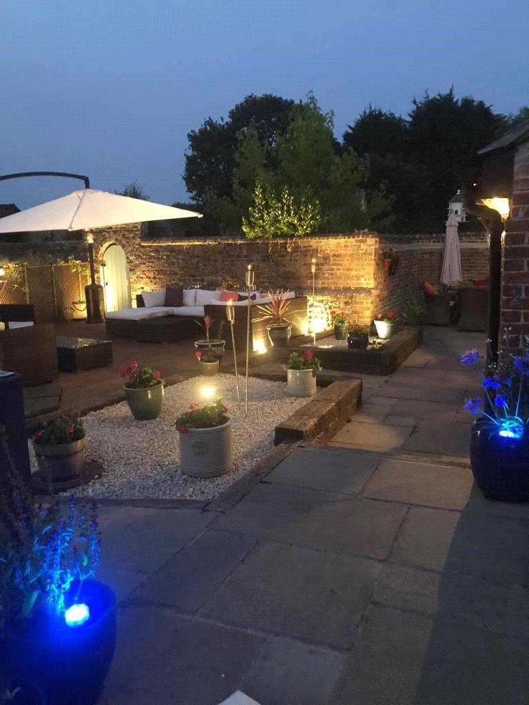 Garden at night
