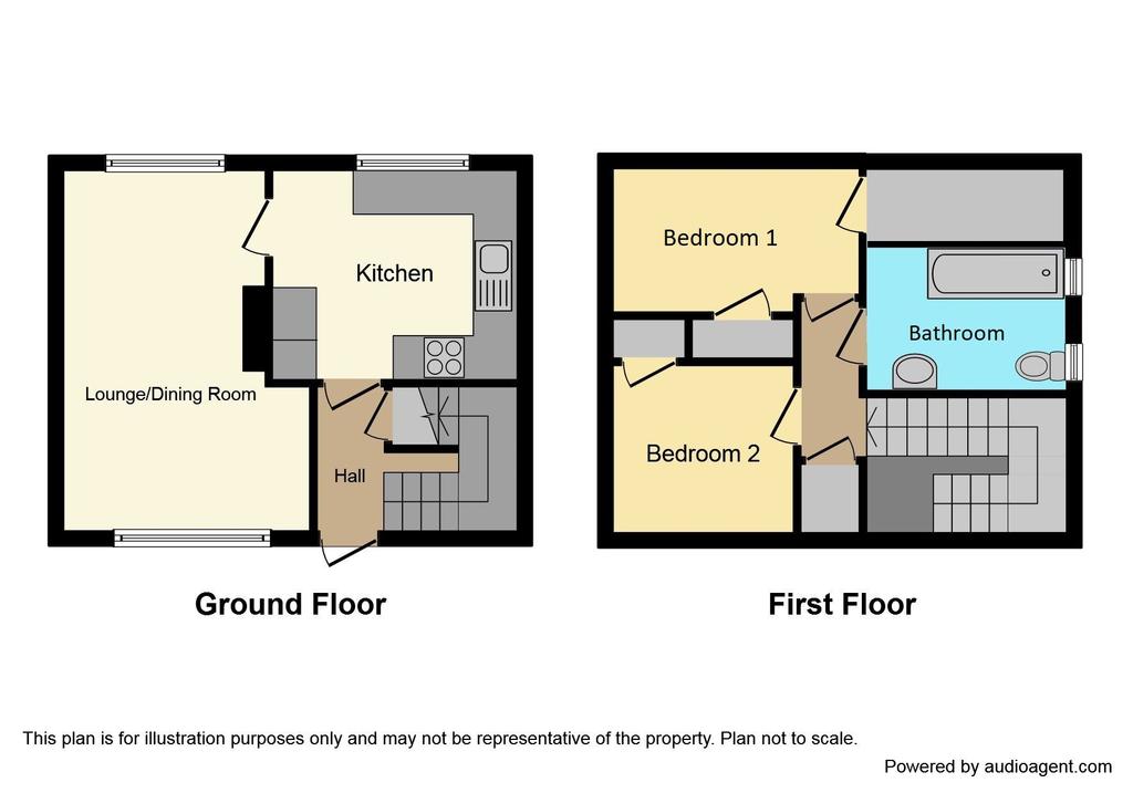 Sunny Blunts, Peterlee, Durham, SR8 1LG 2 bed £49,999