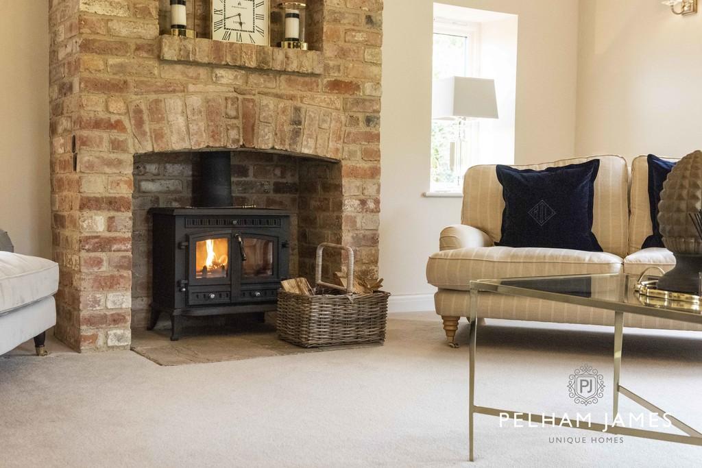 Sitting room with log burner
